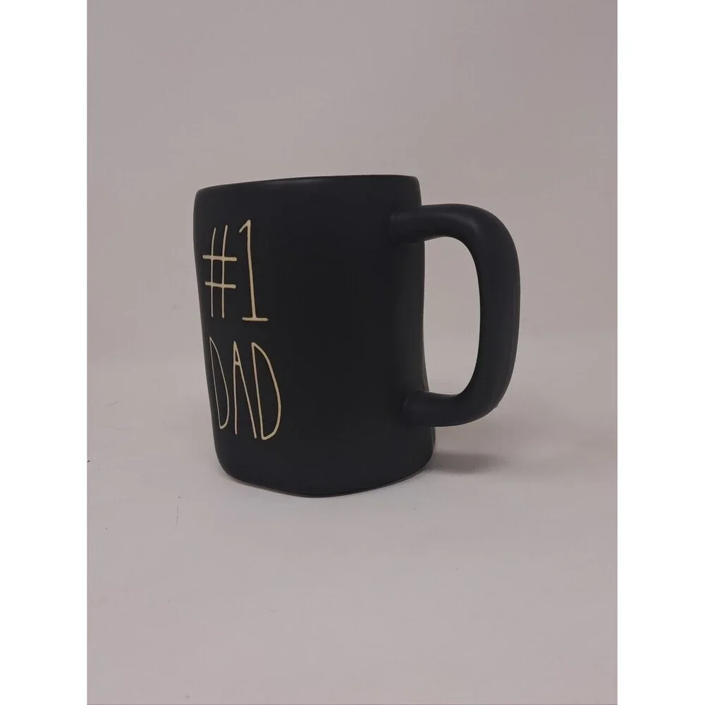 Rae Dunn Mug Artisan Collection Black #1 Dad Coffee Cup Drinkware Gift